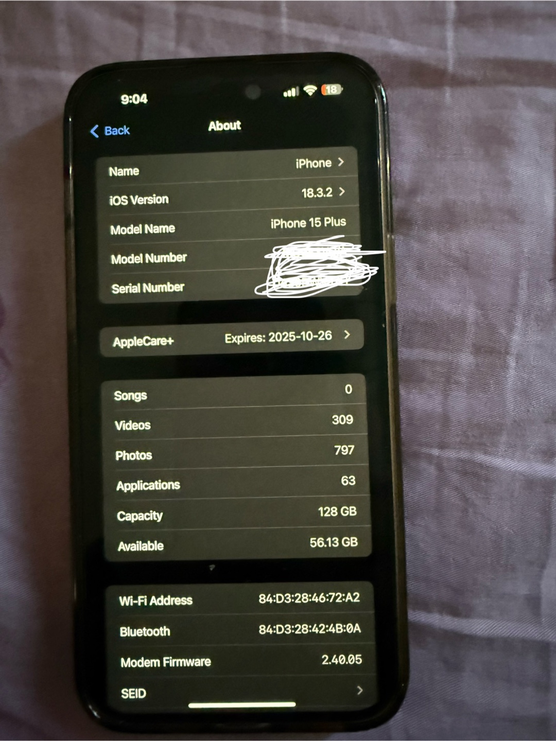iPhone 15 Plus - 128 GB - Black - 84% Battery Health - photo 4