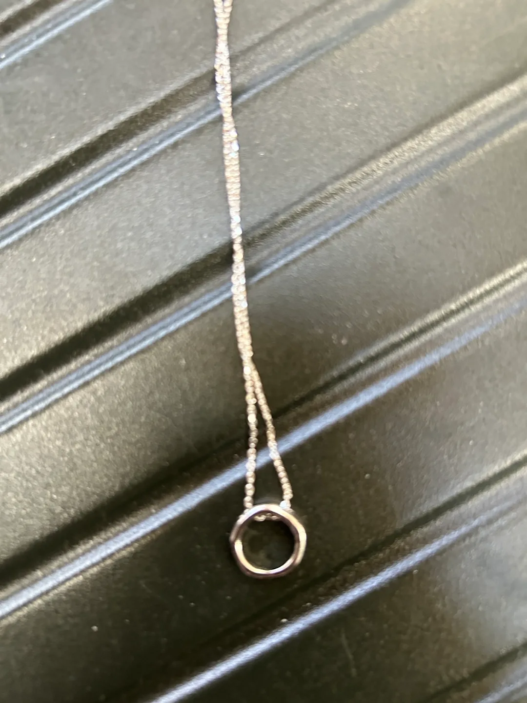 Silver Circle Pendant Necklace image indicator(4)