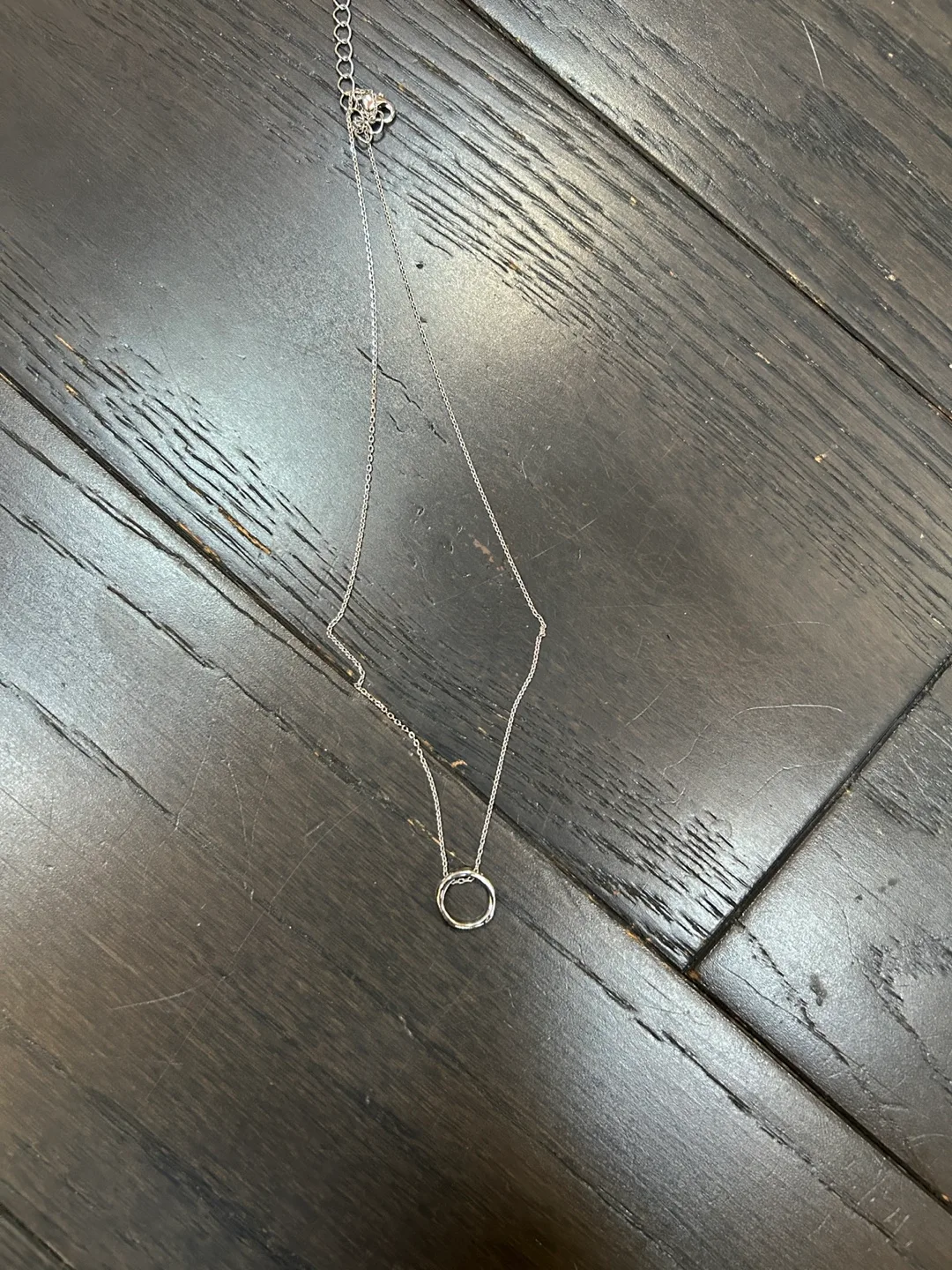 Silver Circle Pendant Necklace image indicator(5)