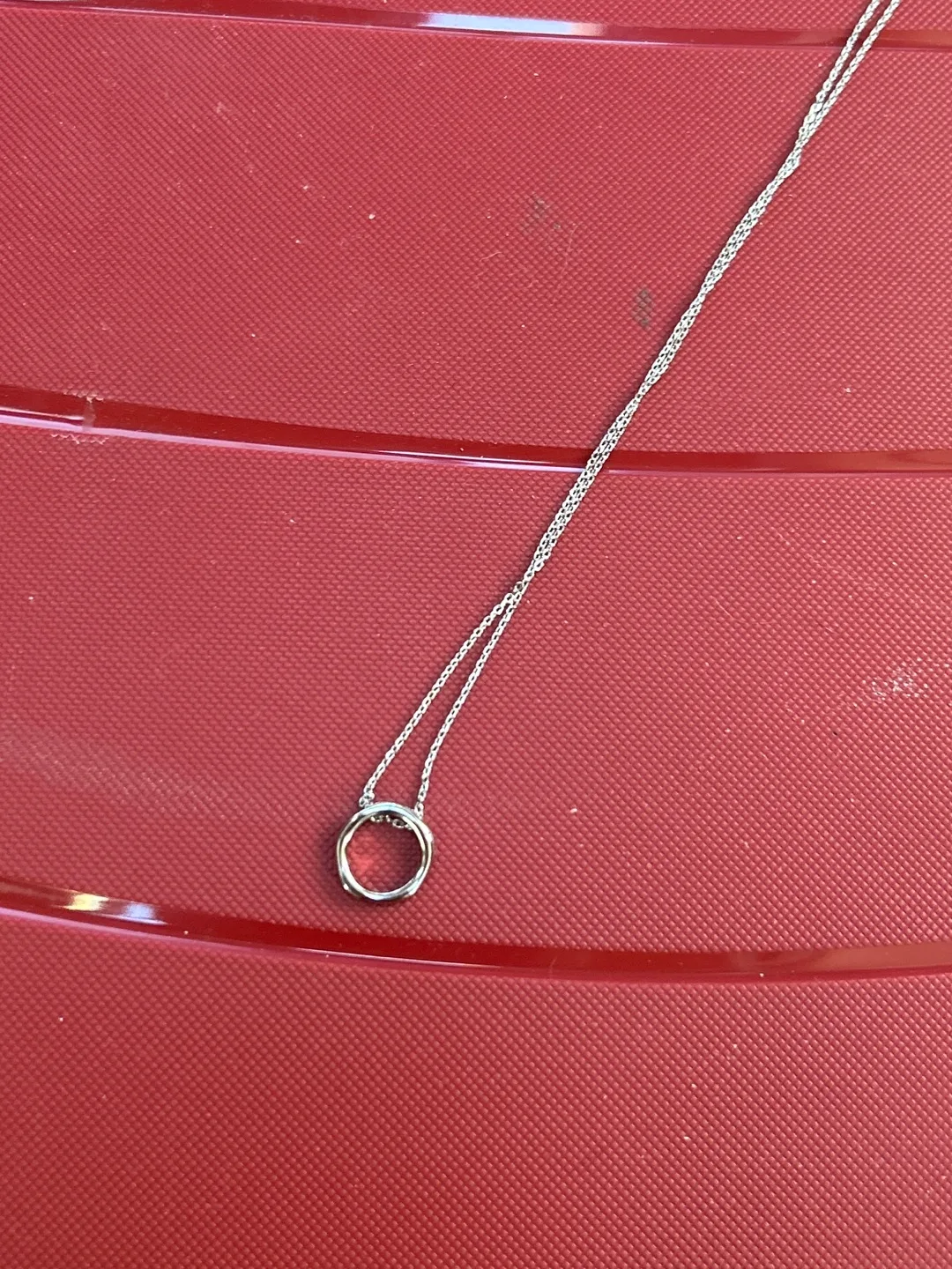 Silver Circle Pendant Necklace image indicator(2)