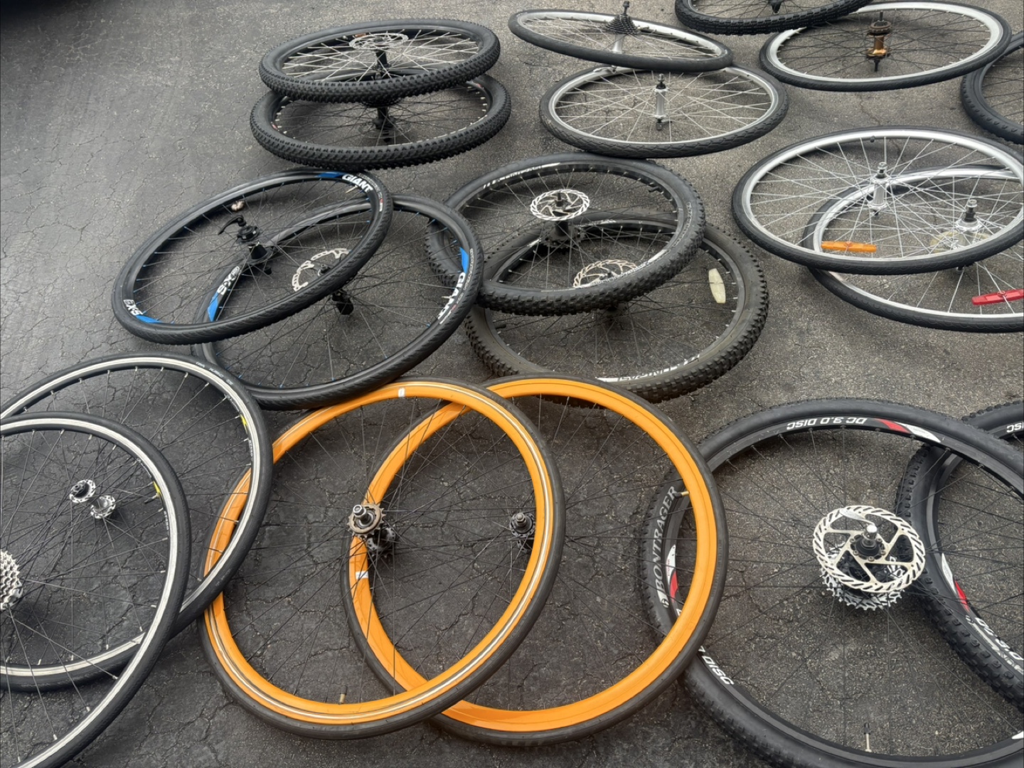 Bulk Lot of Used Bicycle Wheels
