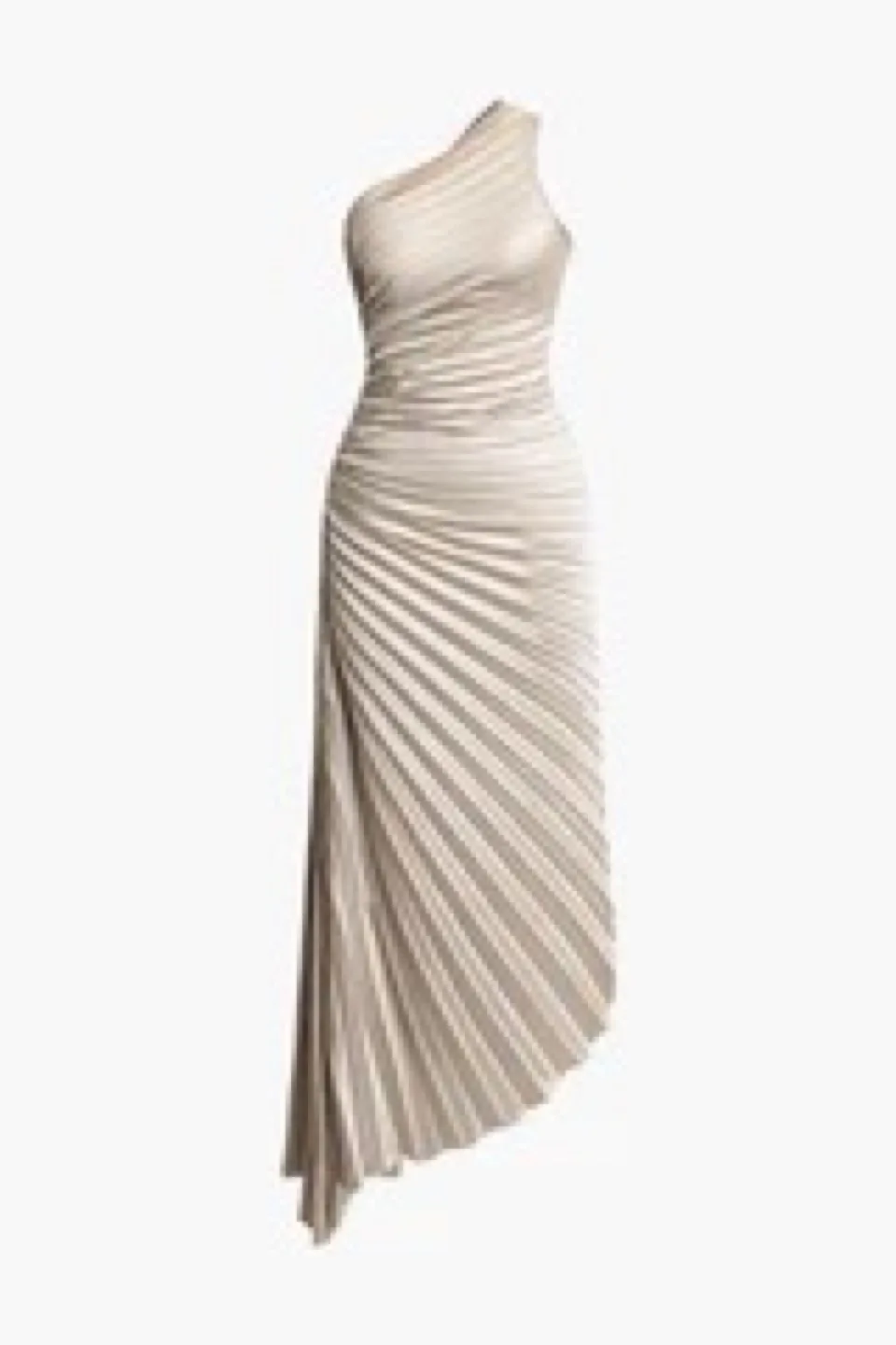 Asymmetrical One-Shoulder Pleated Dress thumbnail