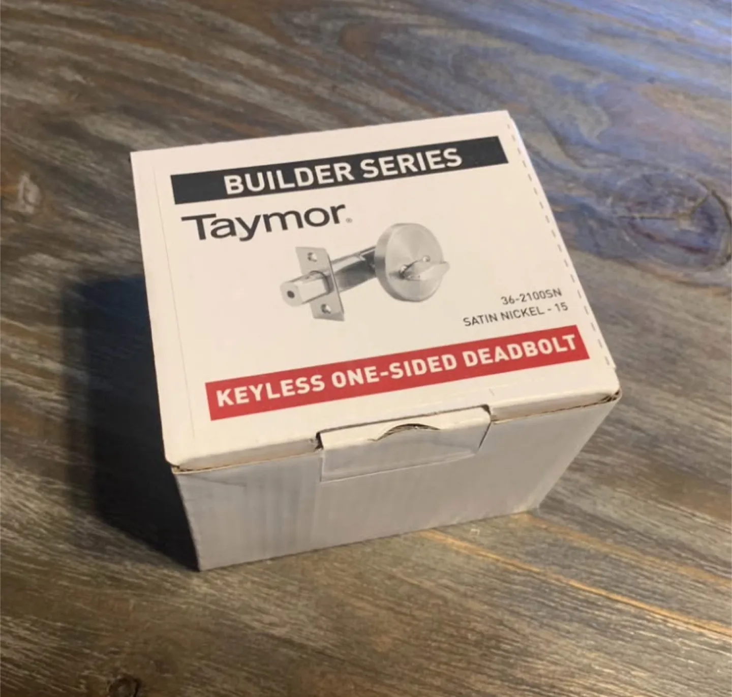 One-Sided Deadbolt Satin Chrome, Taymor 36-2100SC Keyless image indicator(4)