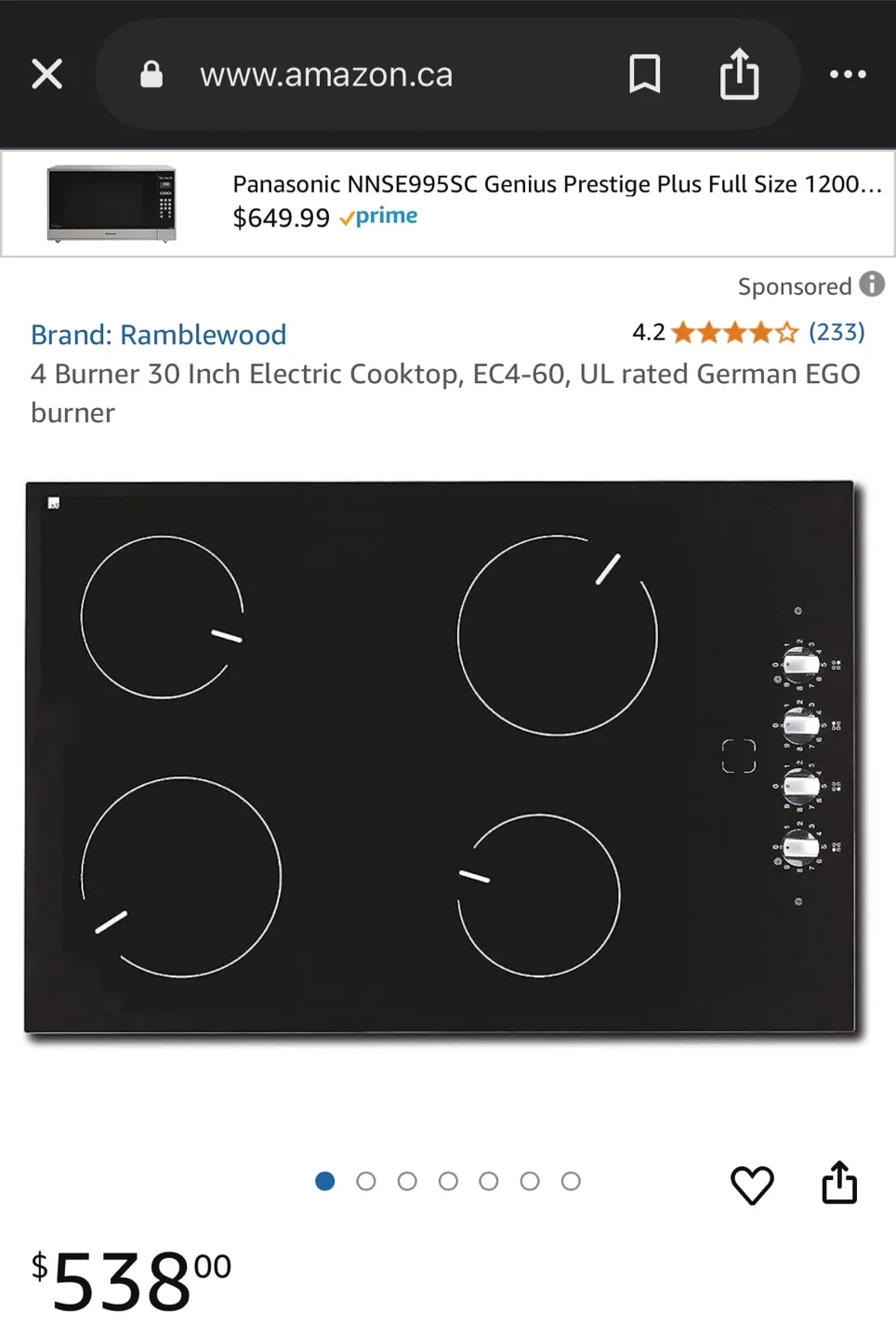 Ramblewood 4 Burner 30 Inch Electric Cooktop EC4-60 image indicator(5)