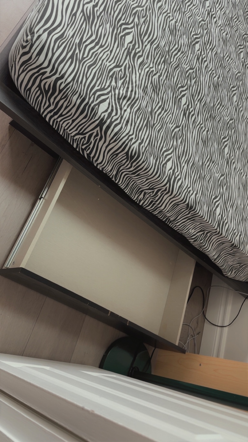 Queen Platform Bed Frame with Storage Drawer - photo 2