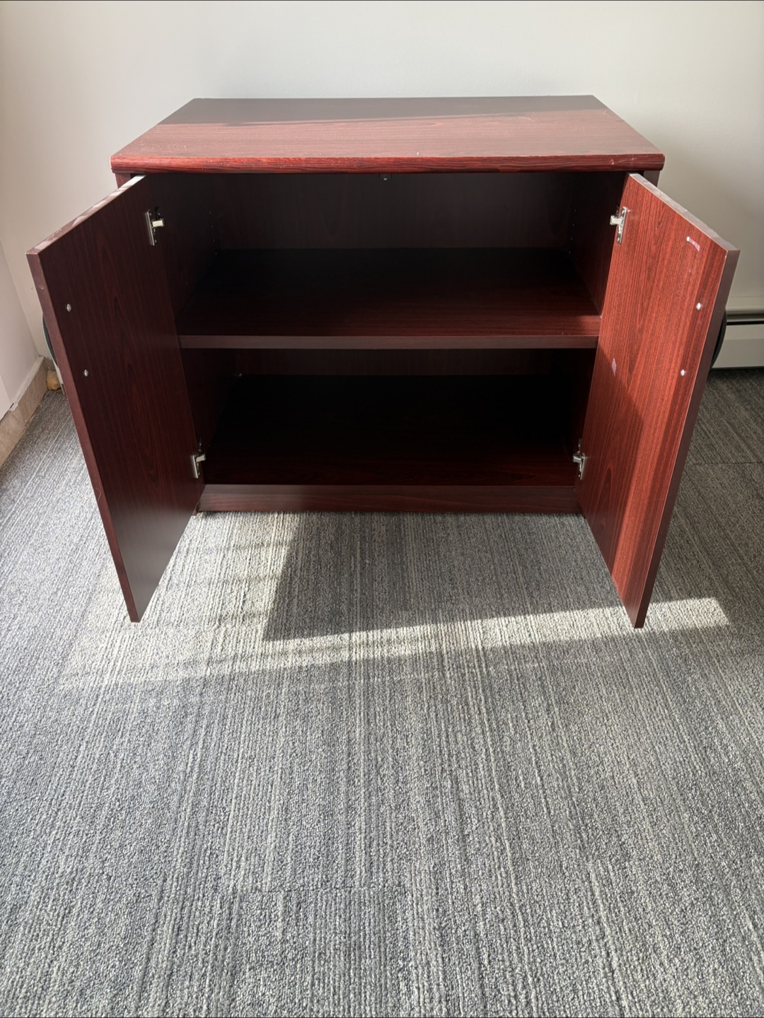 Two Cherry Wood Lateral File Cabinet with Storage - photo 2