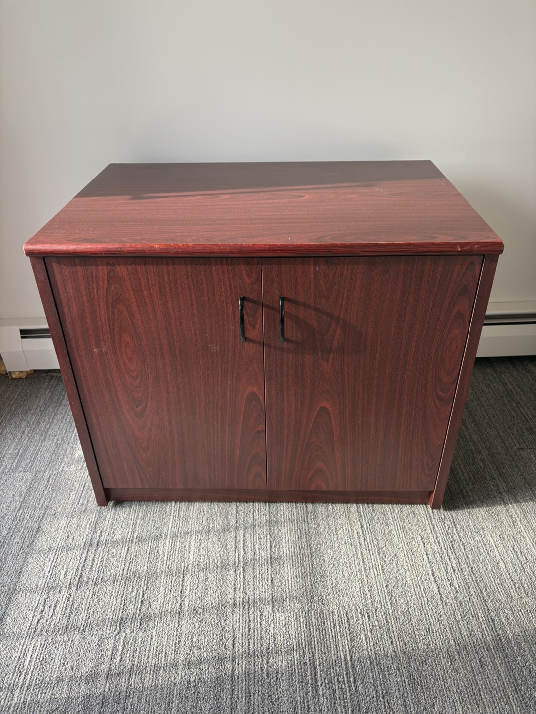 Two Cherry Wood Lateral File Cabinet with Storage