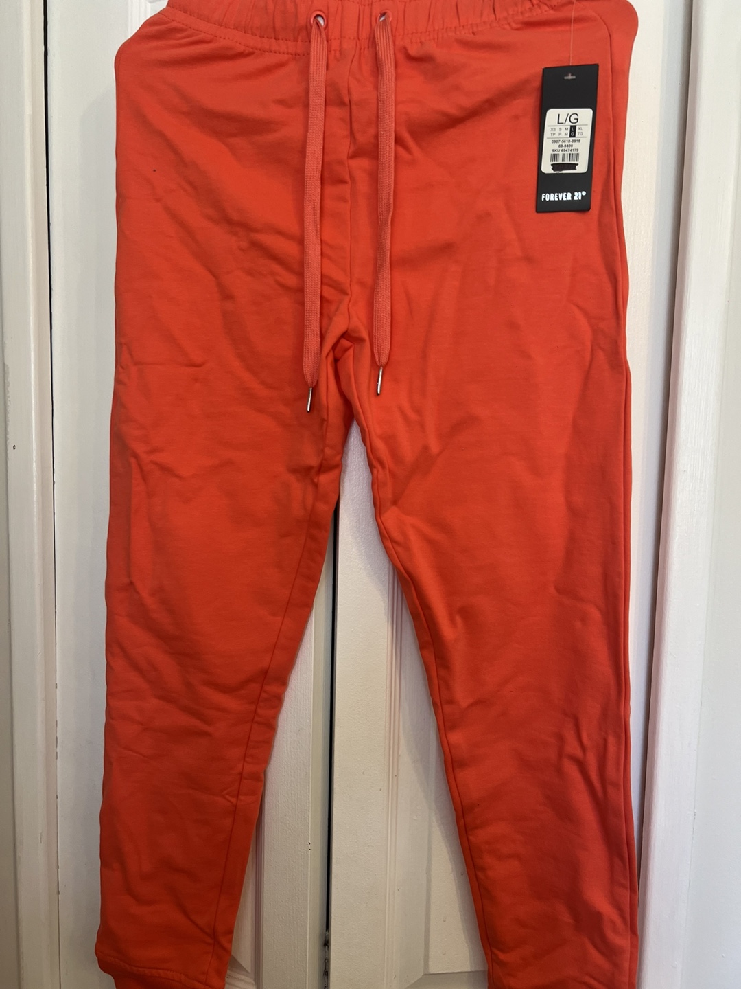 Forever 21 Orange Cropped Zip-Up Hoodie and Joggers Set - photo 3