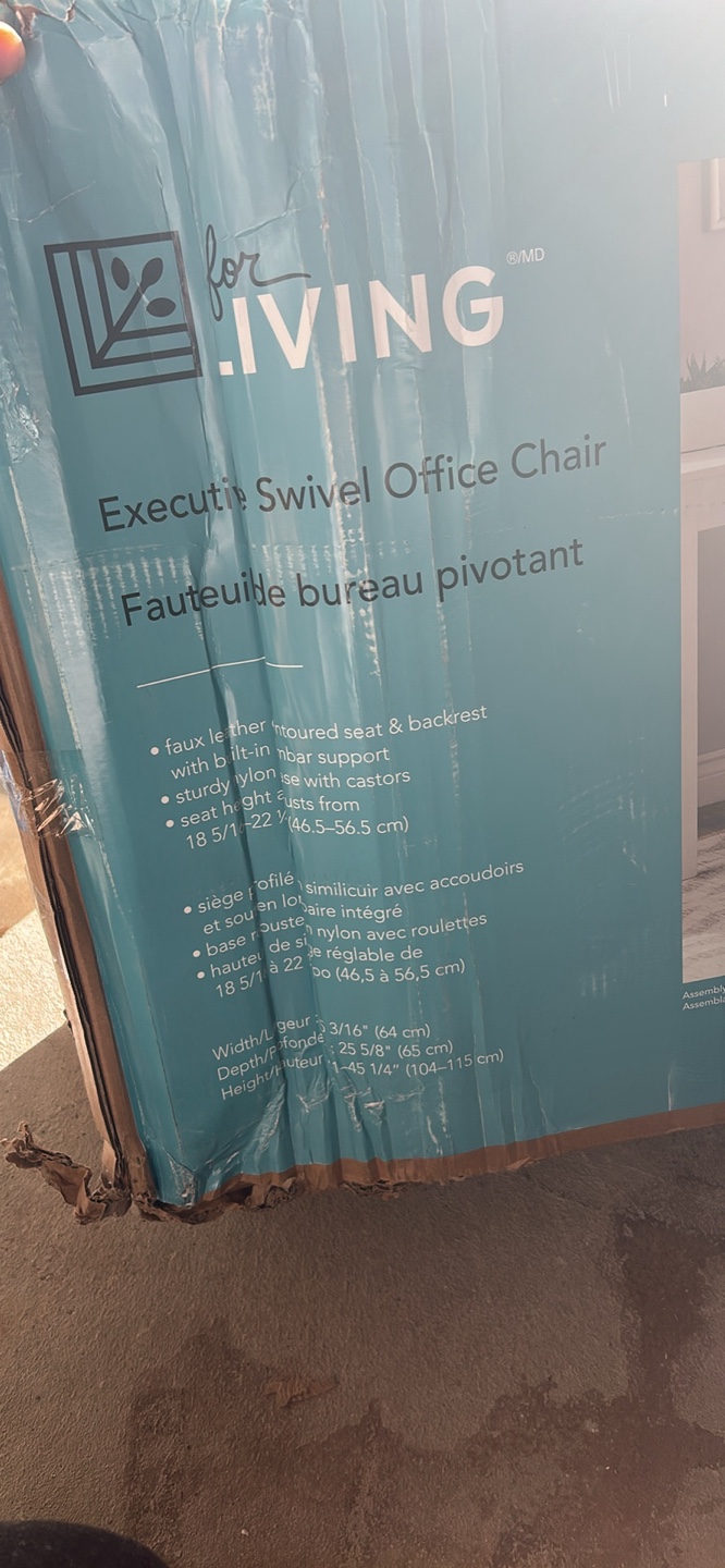for LIVING Executive Swivel Office Chair - Black - photo 5