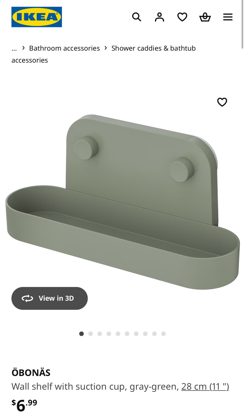 IKEA ÖBNAS Wall Shelf - Gray-Green - photo 3