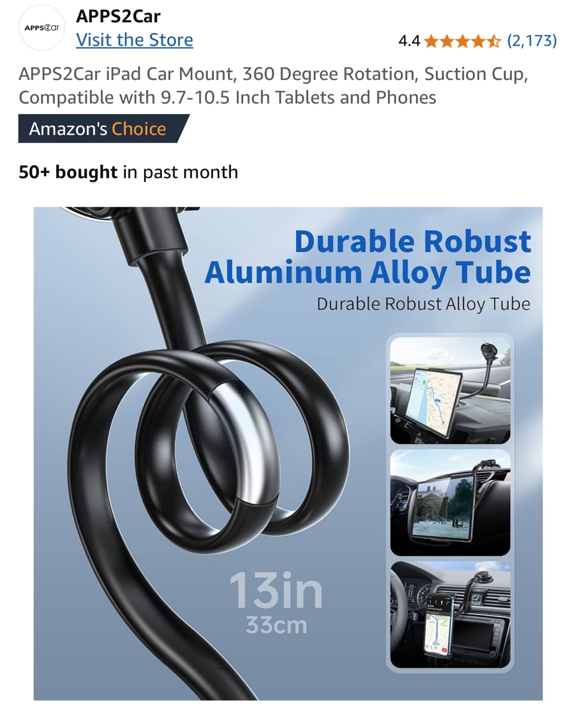 APPS2Car iPad Tablet & Phone Car Mount - 360° Rotation - photo 3