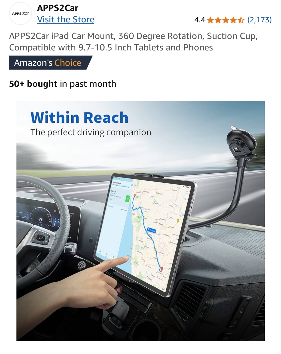 APPS2Car iPad Tablet & Phone Car Mount - 360° Rotation - photo 4