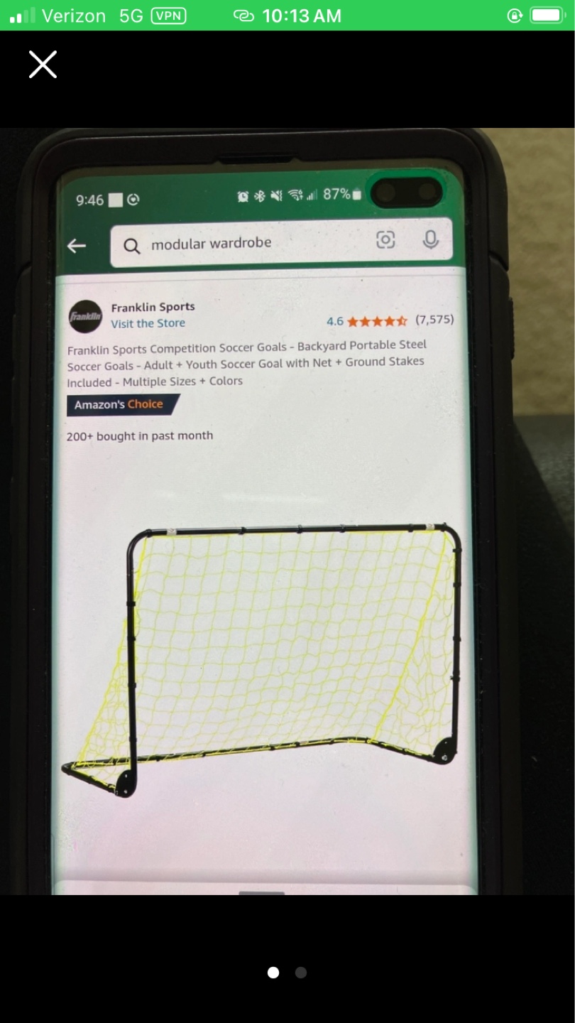 Franklin Sports Backyard Portable Soccer Goal
