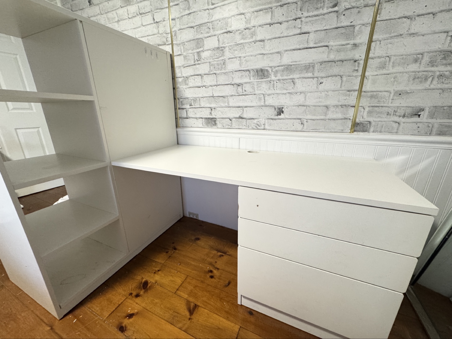 IKEA White Desk & Wardrobe Combo - photo 2