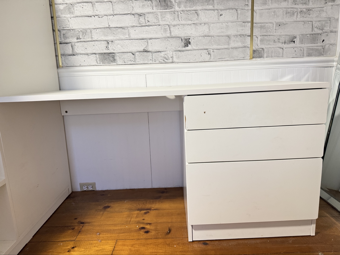 IKEA White Desk & Wardrobe Combo - photo 3