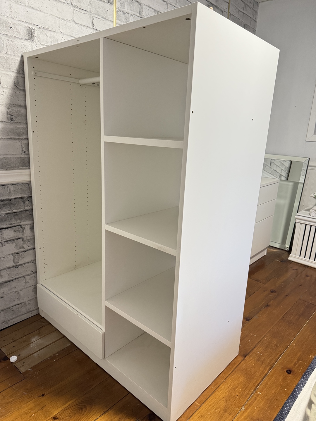 IKEA White Desk & Wardrobe Combo