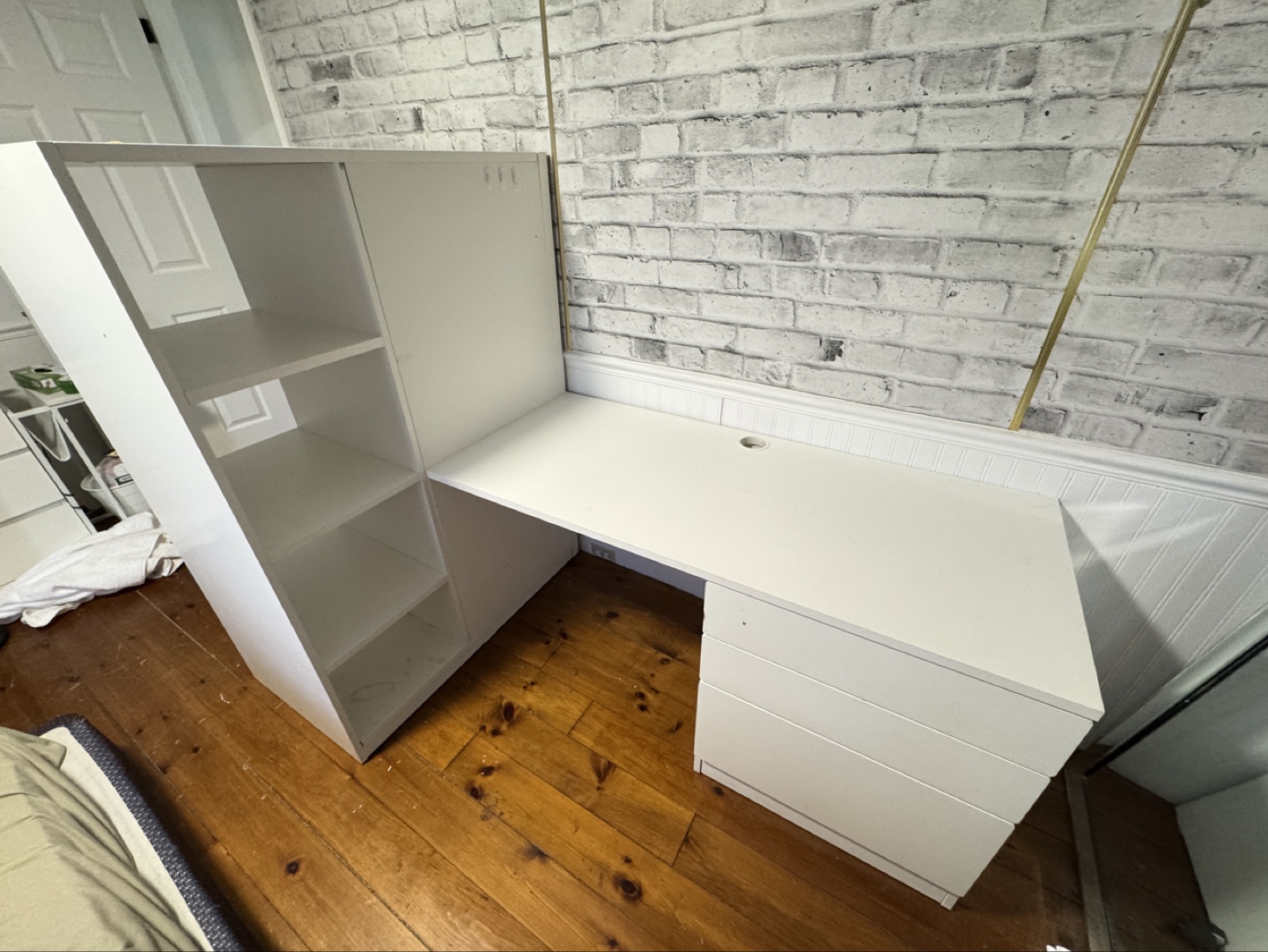 IKEA White Desk & Wardrobe Combo - photo 4