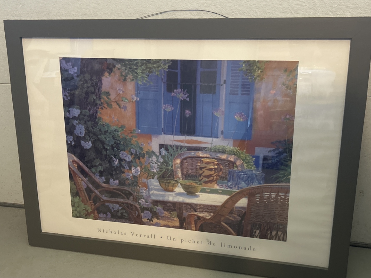 Framed Nicholas Verrall Print - Un Piche De Limonade