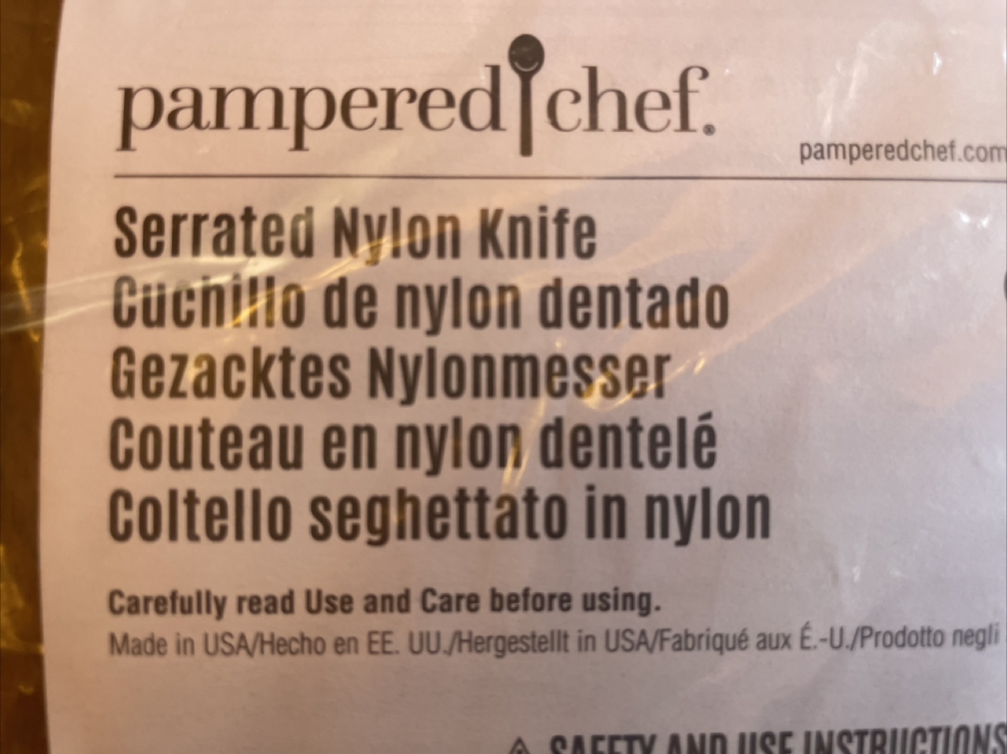 Pampered Chef Serrated Nylon Knife - photo 2
