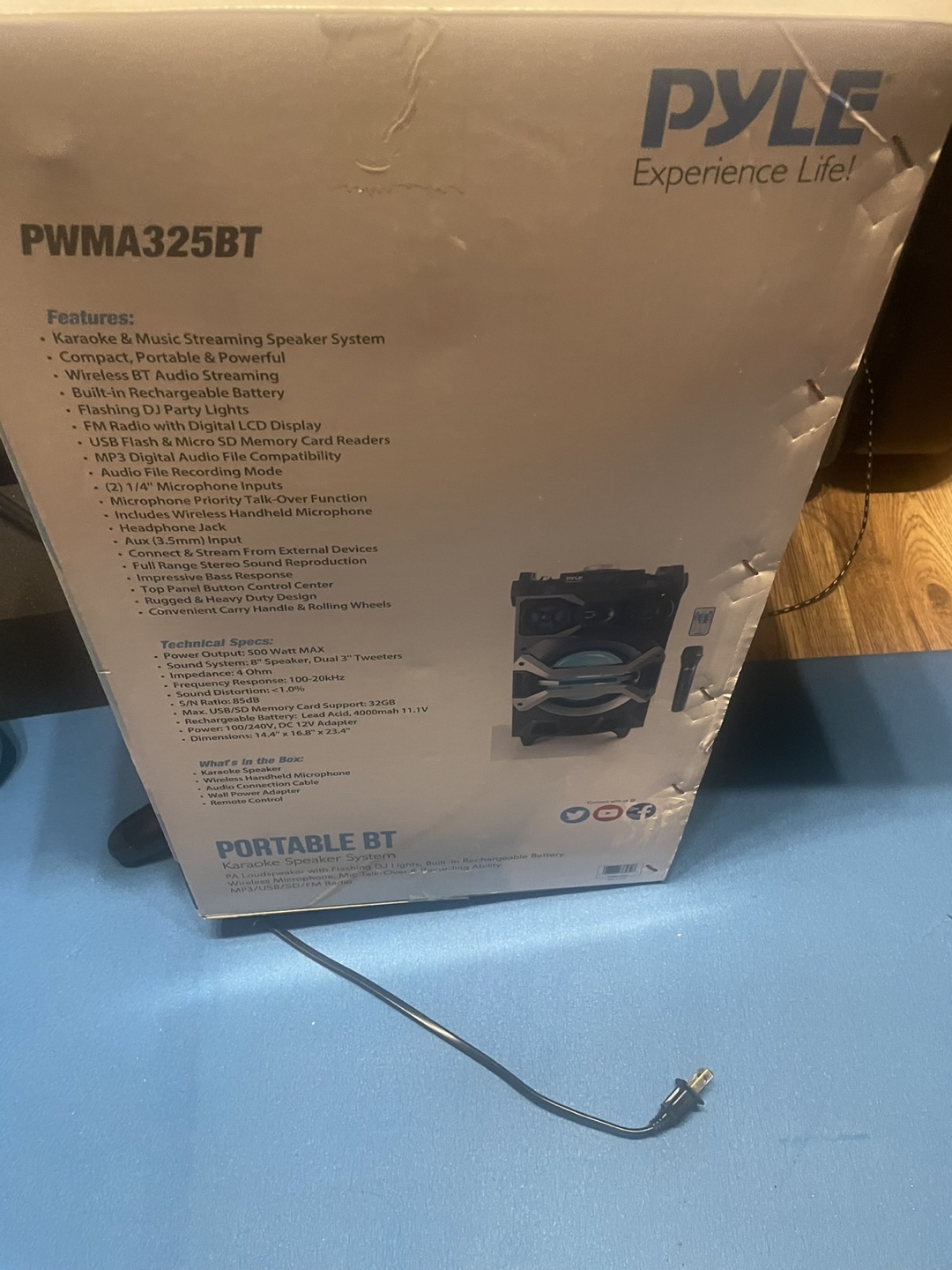 Pyle Karaoke Speaker System with Microphone - photo 4
