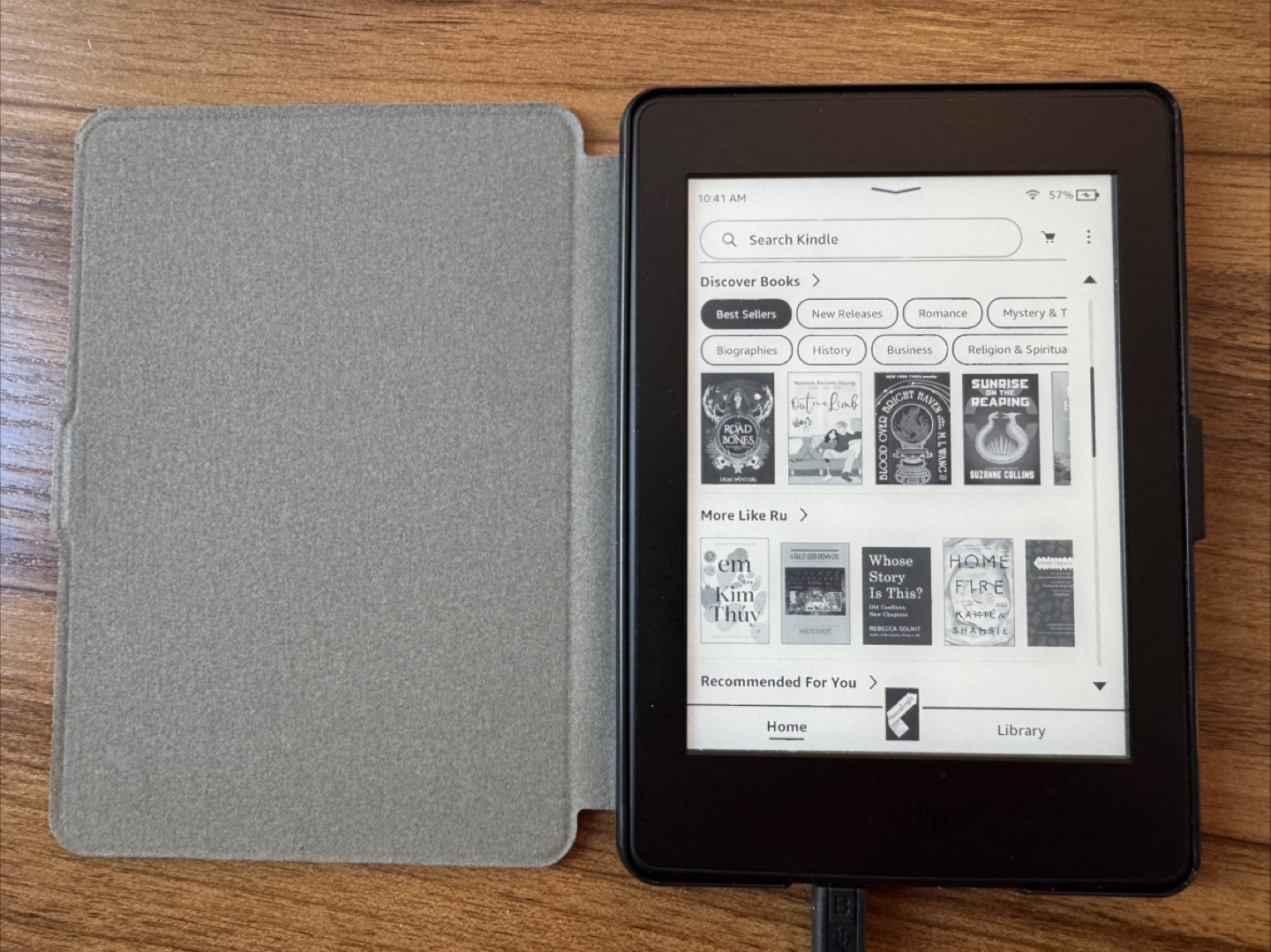 Kindle Paperwhite with a case
