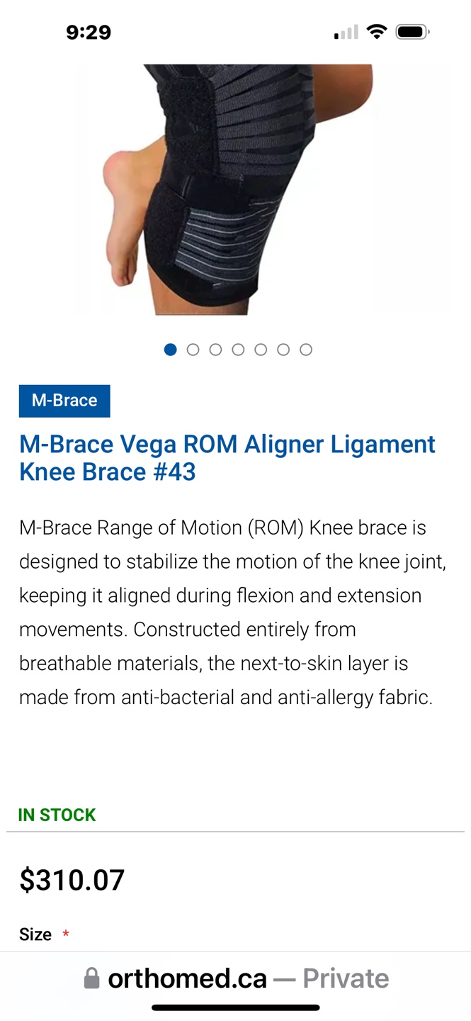 M-Brace Vega ROM Aligner Ligament Knee Brace #43 - photo 2