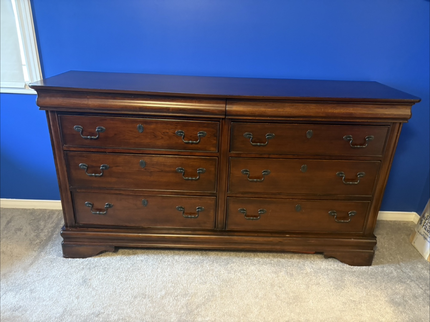 Double Dresser, Dark Wood, Six Drawers - photo 2