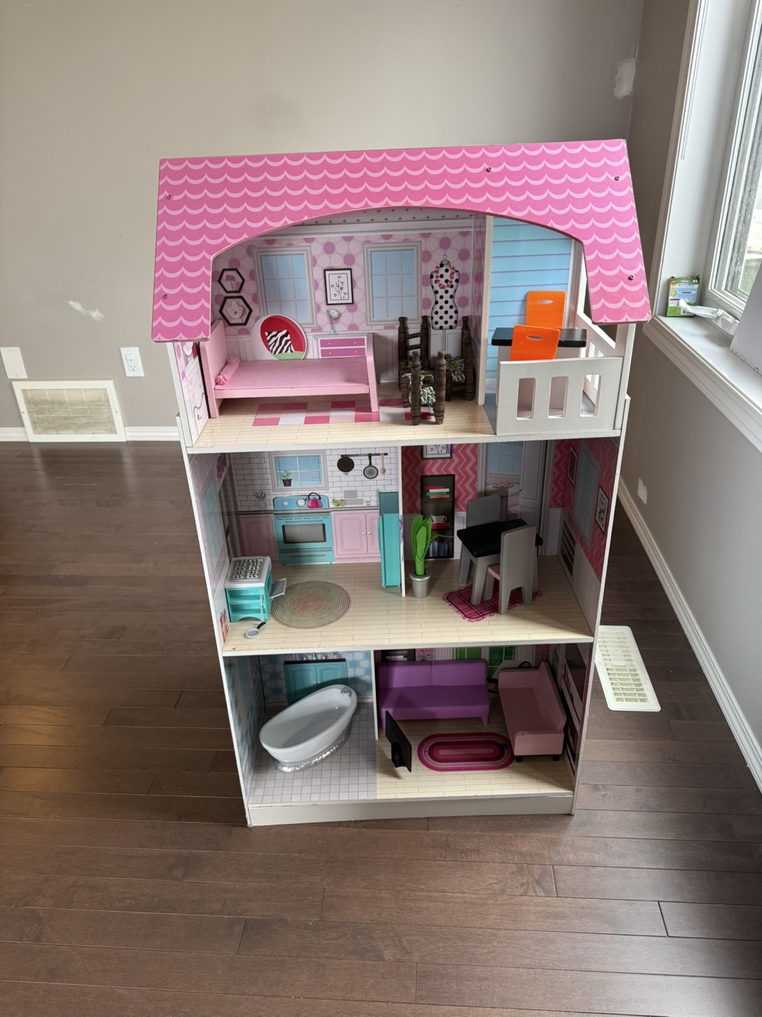 KidKraft Wooden Dollhouse and Play Kitchen - photo 2