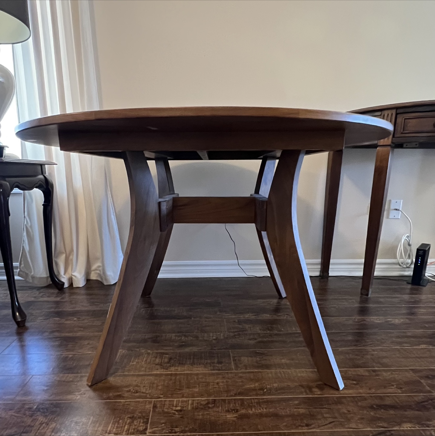 PENDING—48” round solid walnut table - photo 2