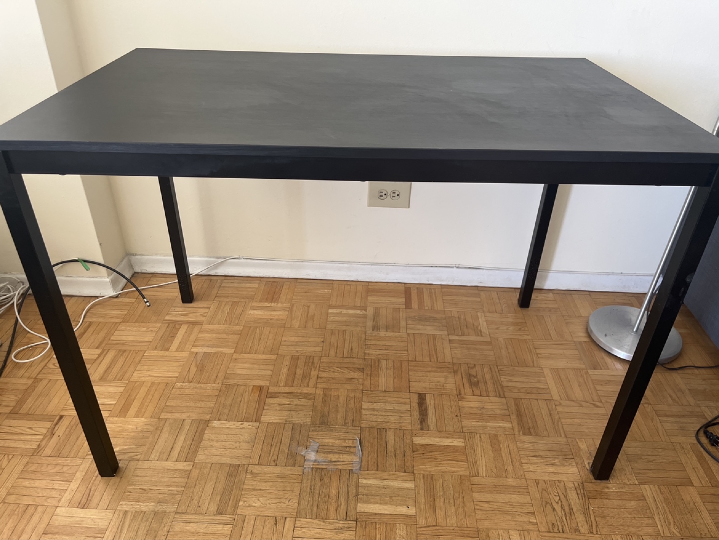 Black rectangular table
