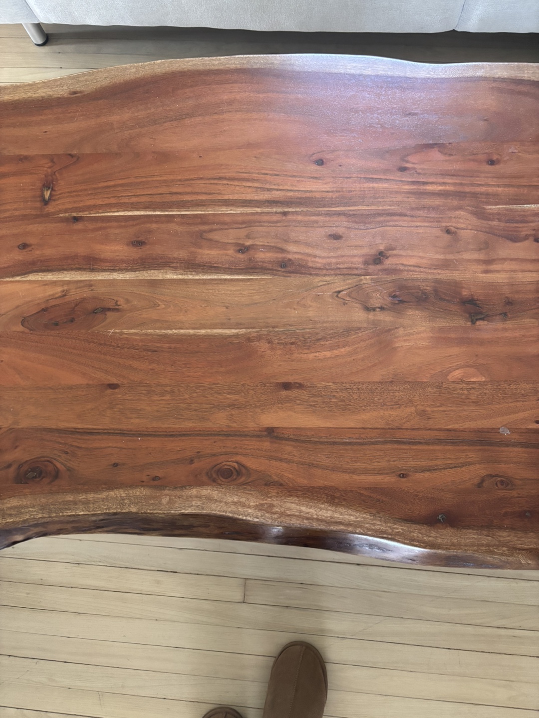Live Edge Coffee Table with Black Hairpin Legs