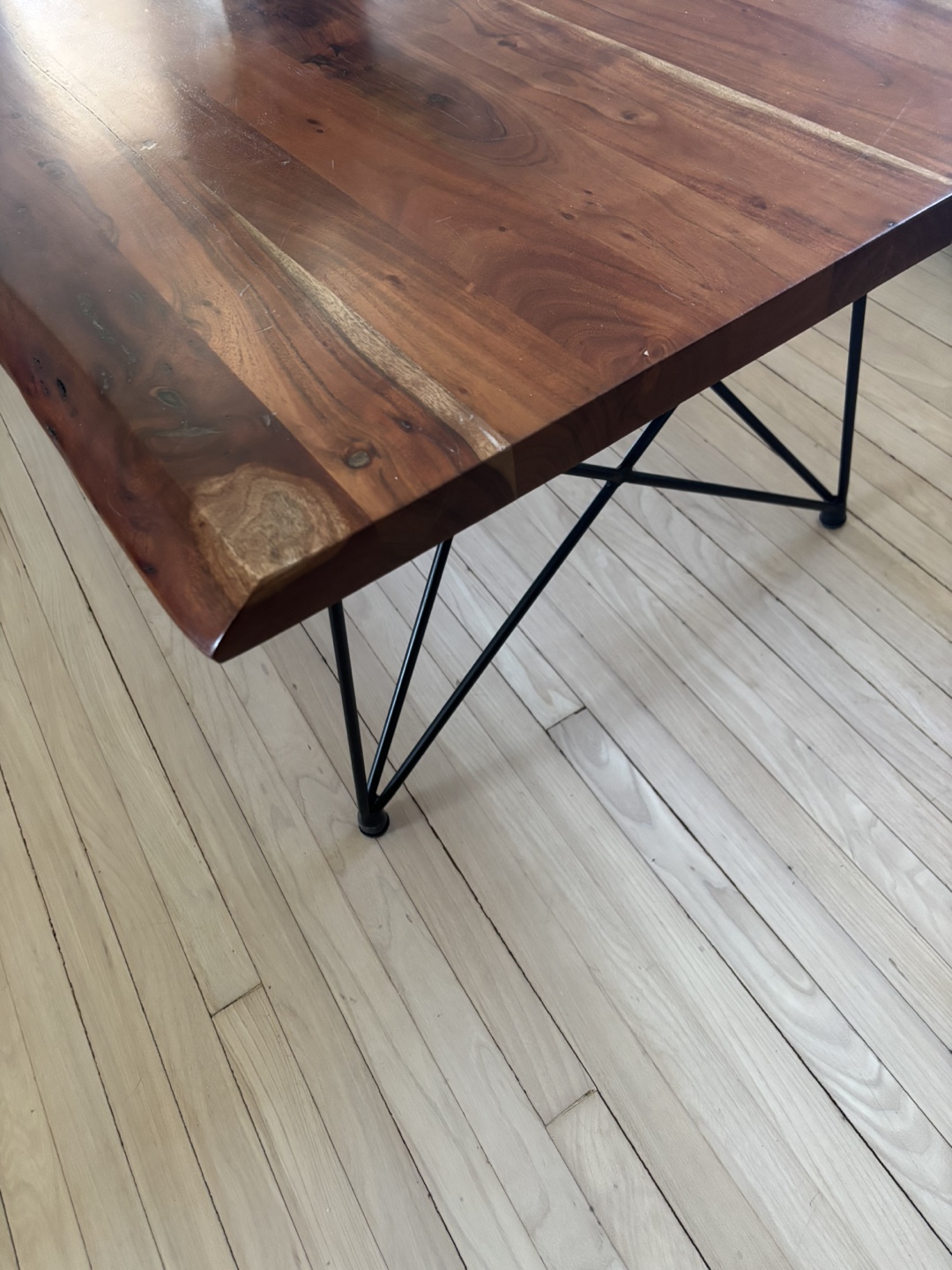 Live Edge Coffee Table with Black Hairpin Legs - photo 2