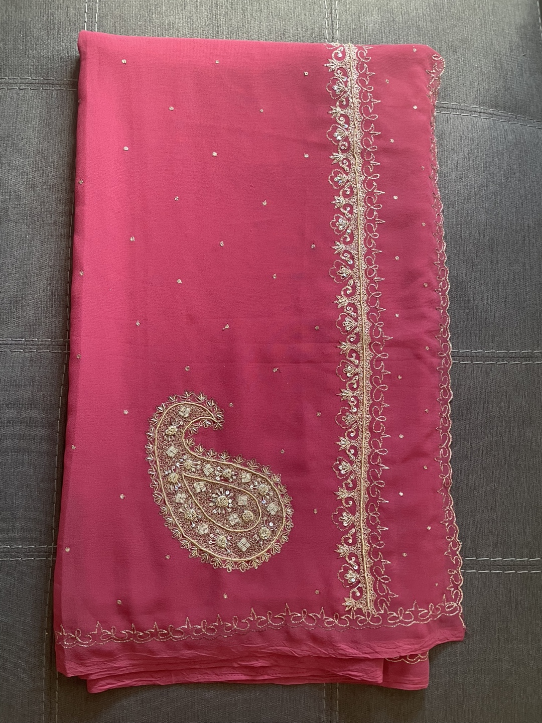 Beautiful Pink embroidered Saree