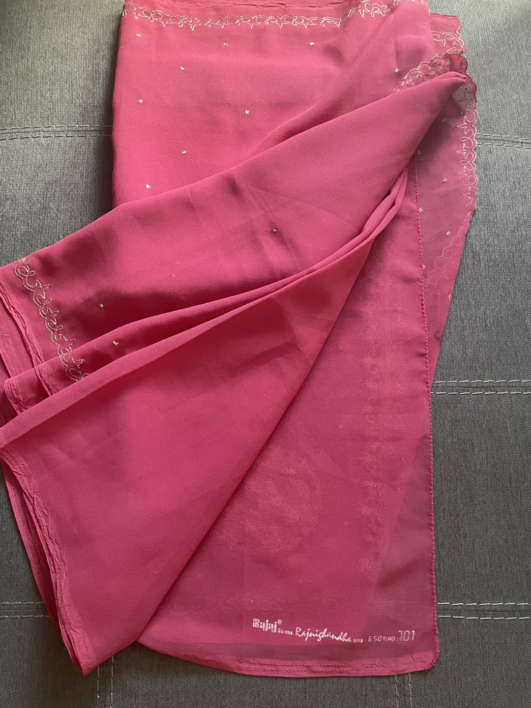 Beautiful Pink embroidered Saree - photo 2