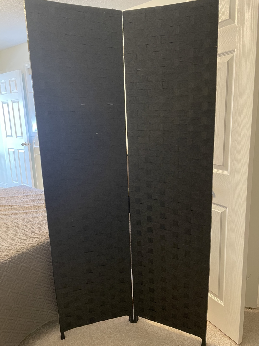 Black Four Panel Room Divider - photo 2