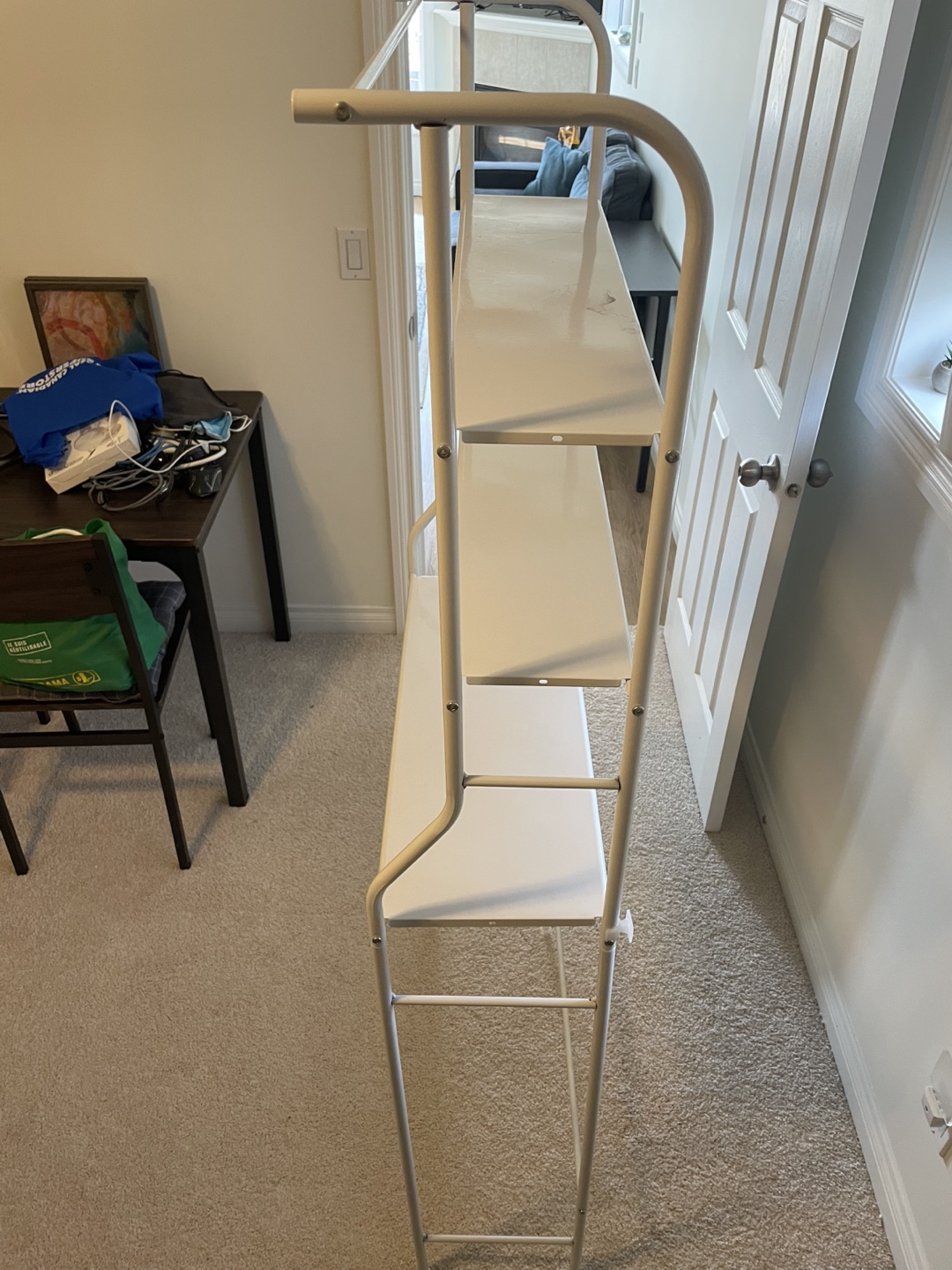 White Metal 4-Shelf Storage Unit - photo 4