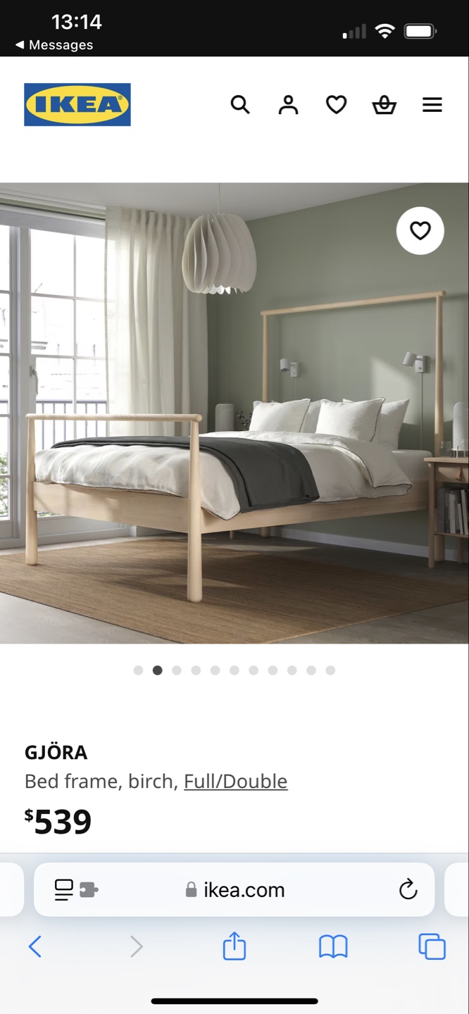 Tall Modern Wooden Bedframe (Full/Double) - photo 3
