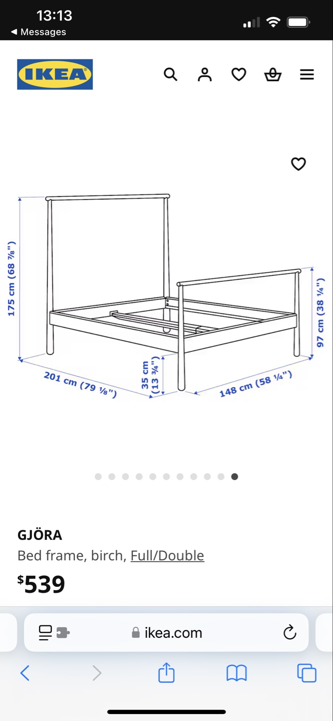 Tall Modern Wooden Bedframe (Full/Double) - photo 2