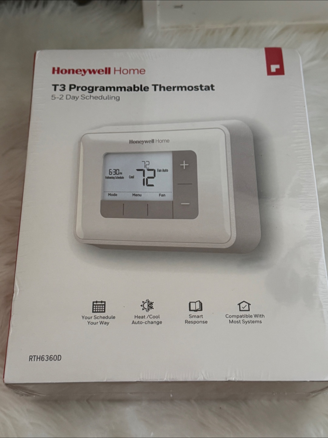 Honeywell Hom Programmable Thermostat- White