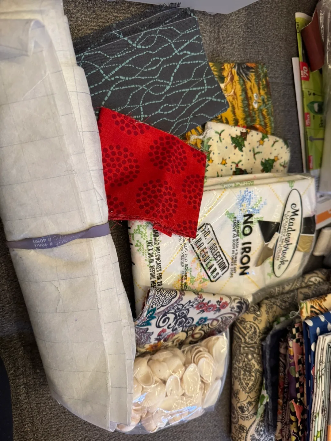 Craft Supplies Lot: Scissors, Fabrics, Flowers, and More! image indicator(5)