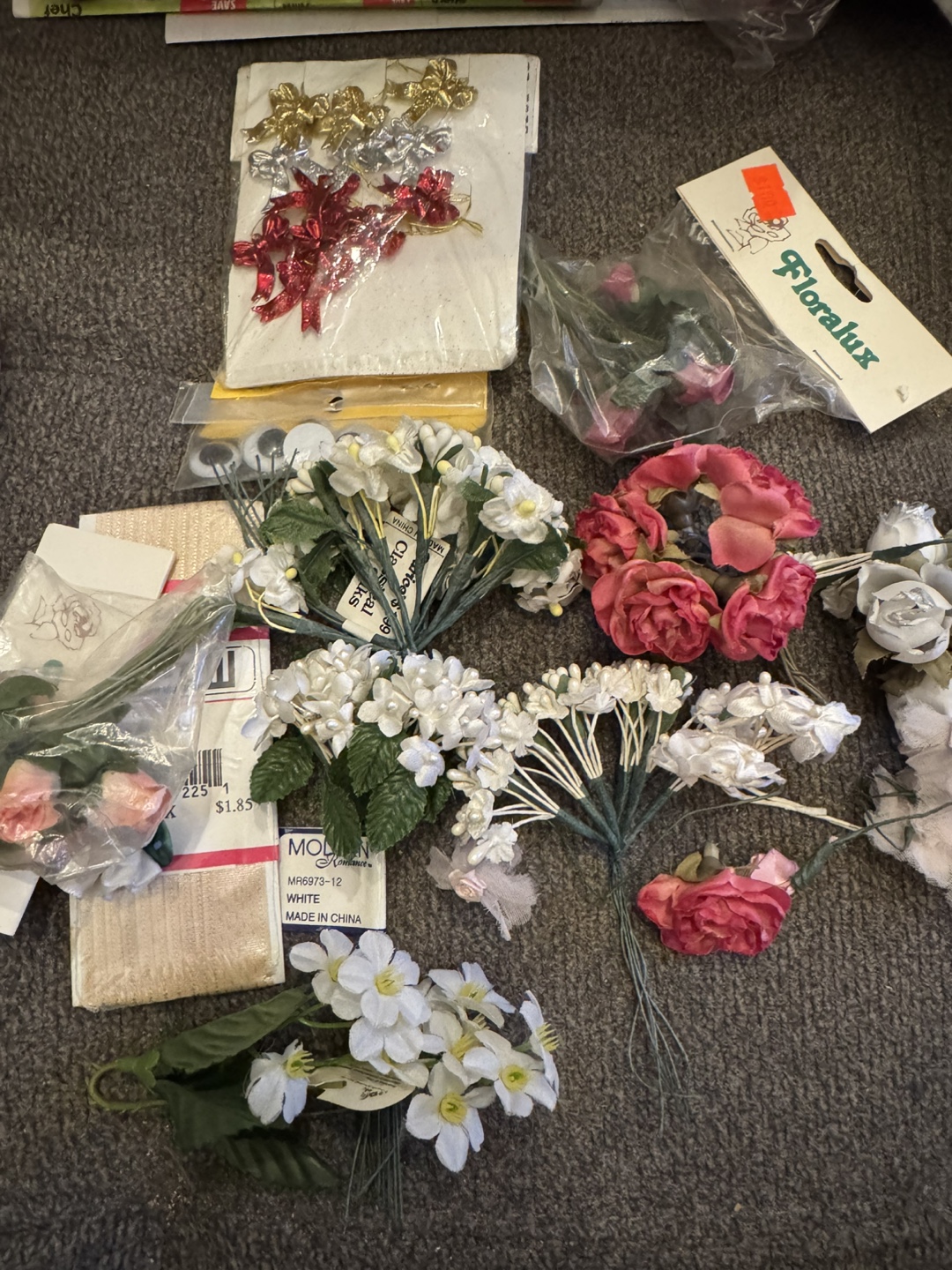 Craft Supplies Lot: Scissors, Fabrics, Flowers, and More! - photo 3