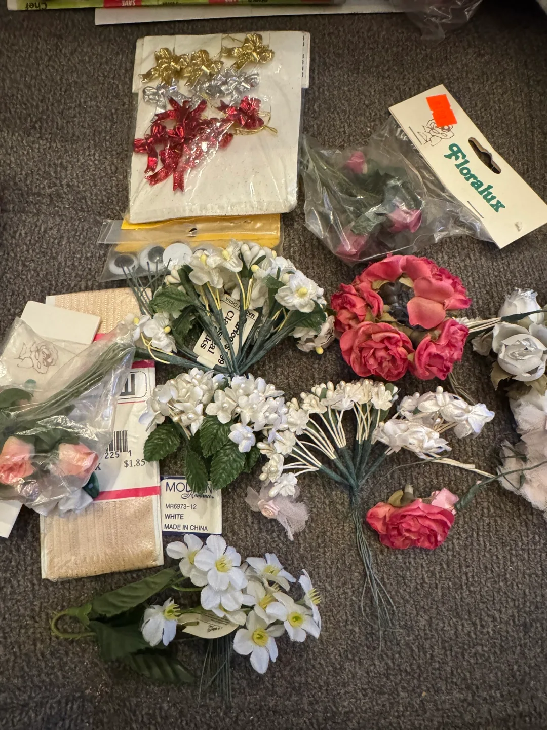 Craft Supplies Lot: Scissors, Fabrics, Flowers, and More! image indicator(3)