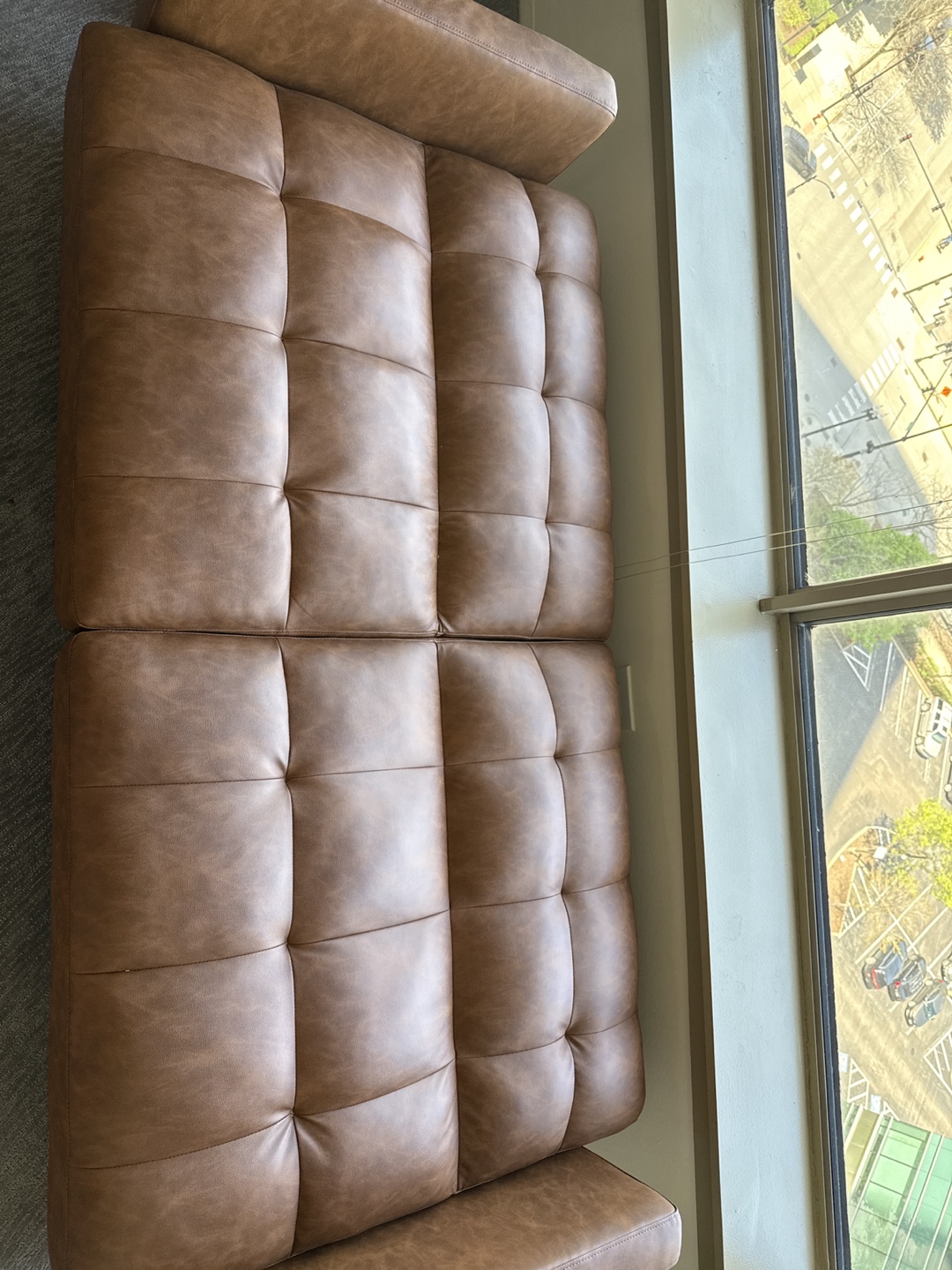Brown Futon Sofa - photo 3