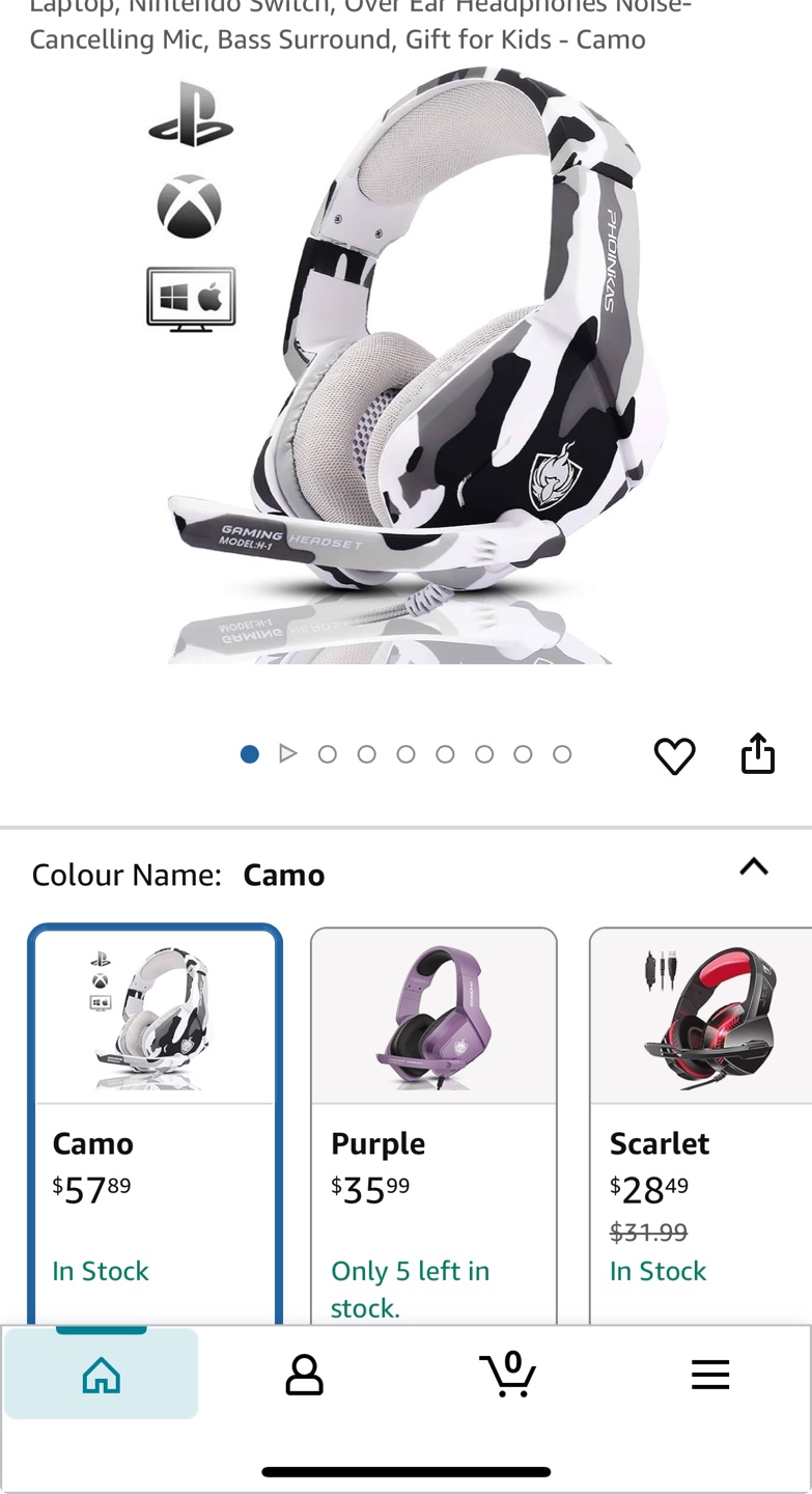 Phoinkas H-1 Camo Gaming Headset - photo 4
