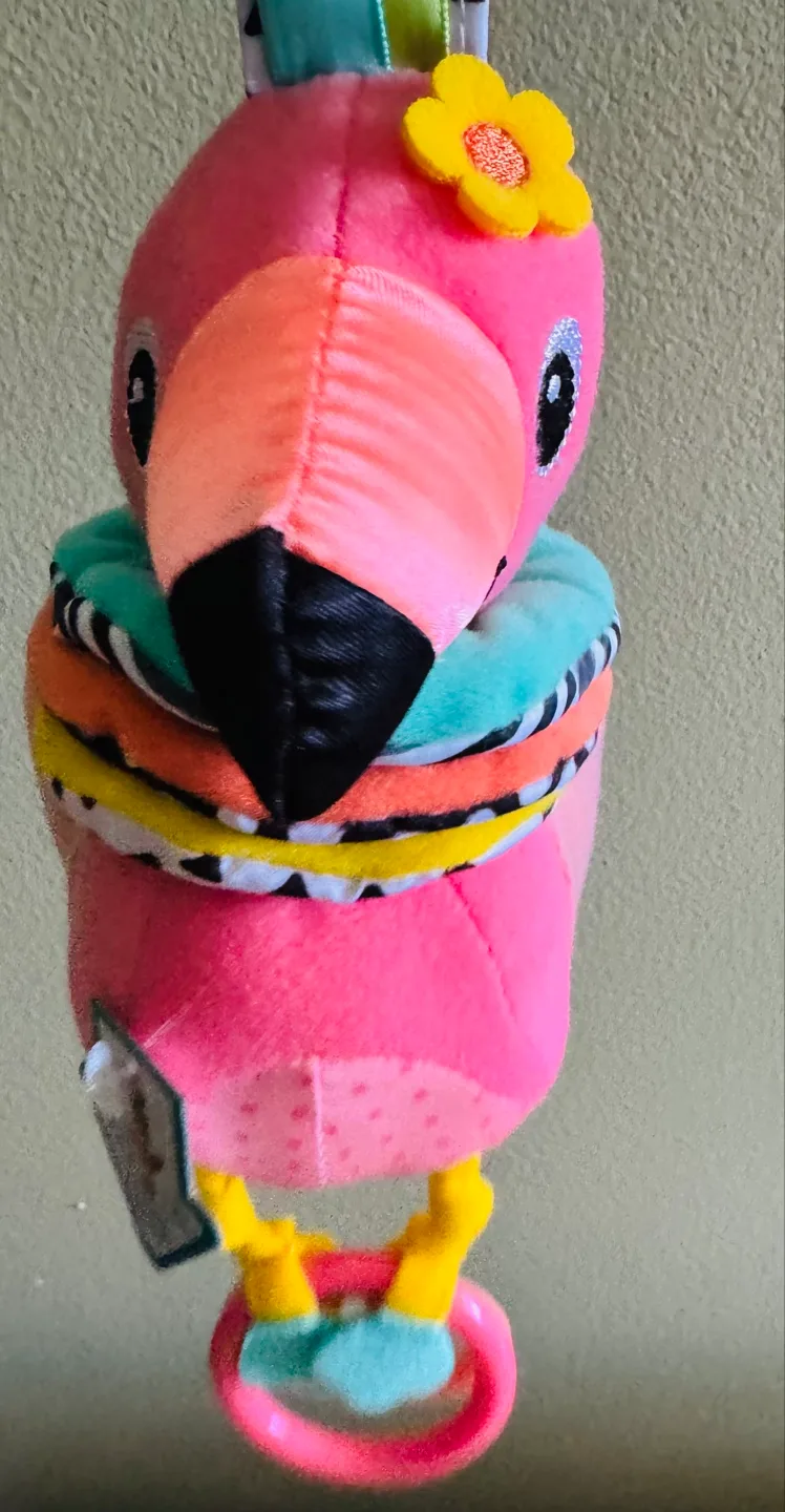 🦩NEW Infantino HUG & TUG MUSICAL FLAMINGO -Retail $14.99 image indicator(3)