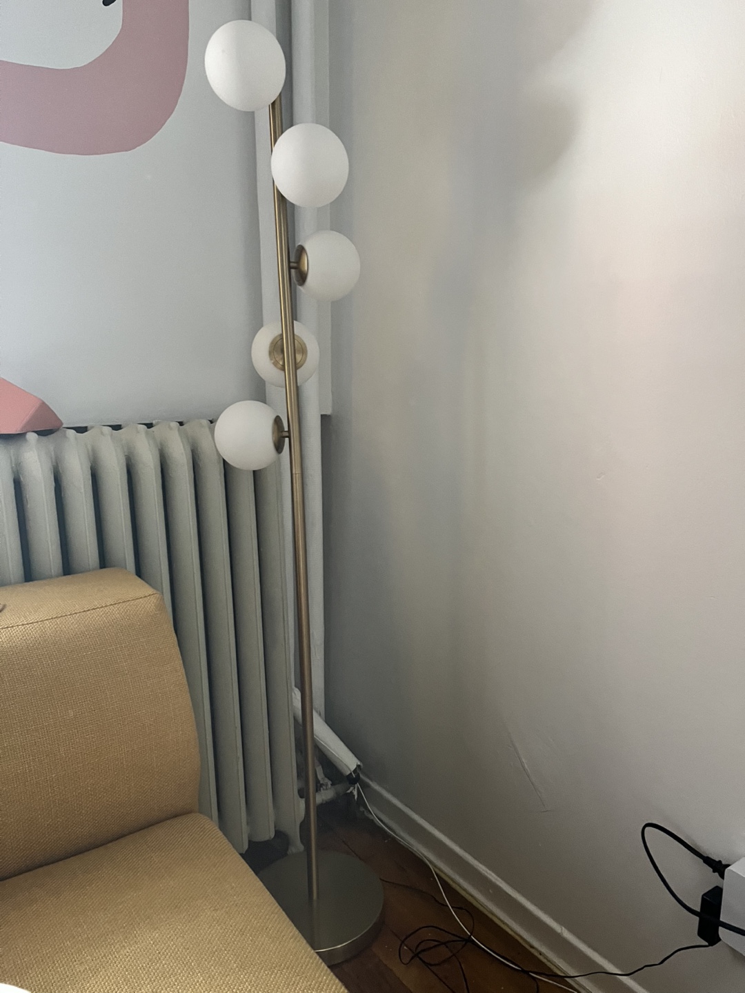 Modern Five-Light Gold Floor Lamp