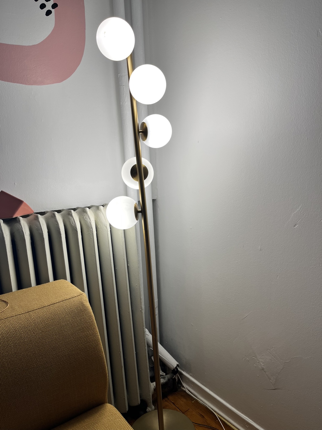 Modern Five-Light Gold Floor Lamp - photo 2