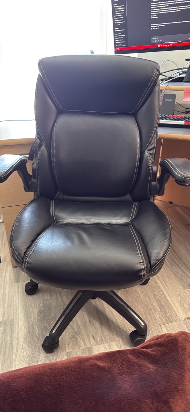 Black Leather Office Chair - photo 2