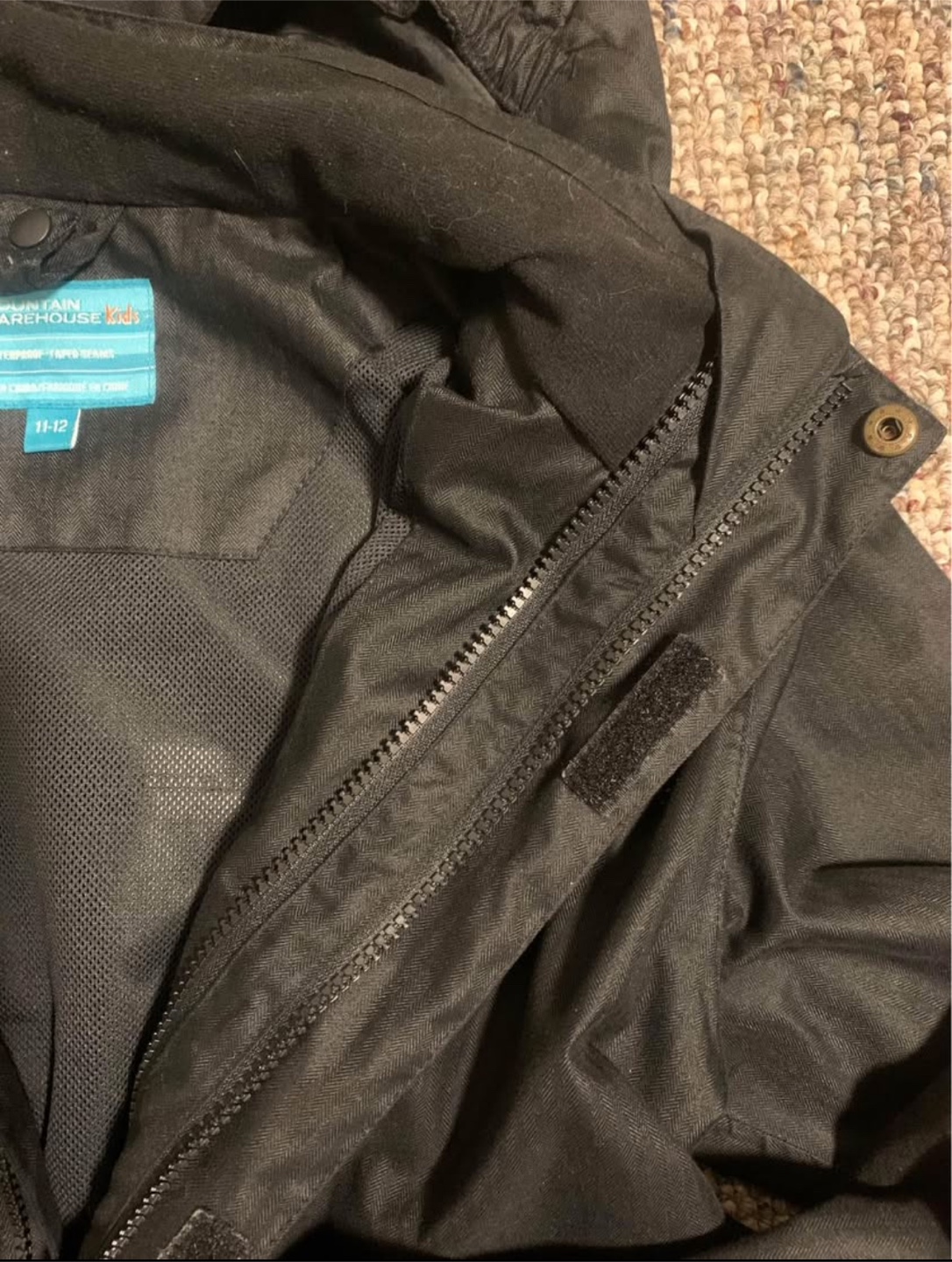 Mountain Warehouse Kids' Size 11-12 Black Waterproof Jacket - photo 4