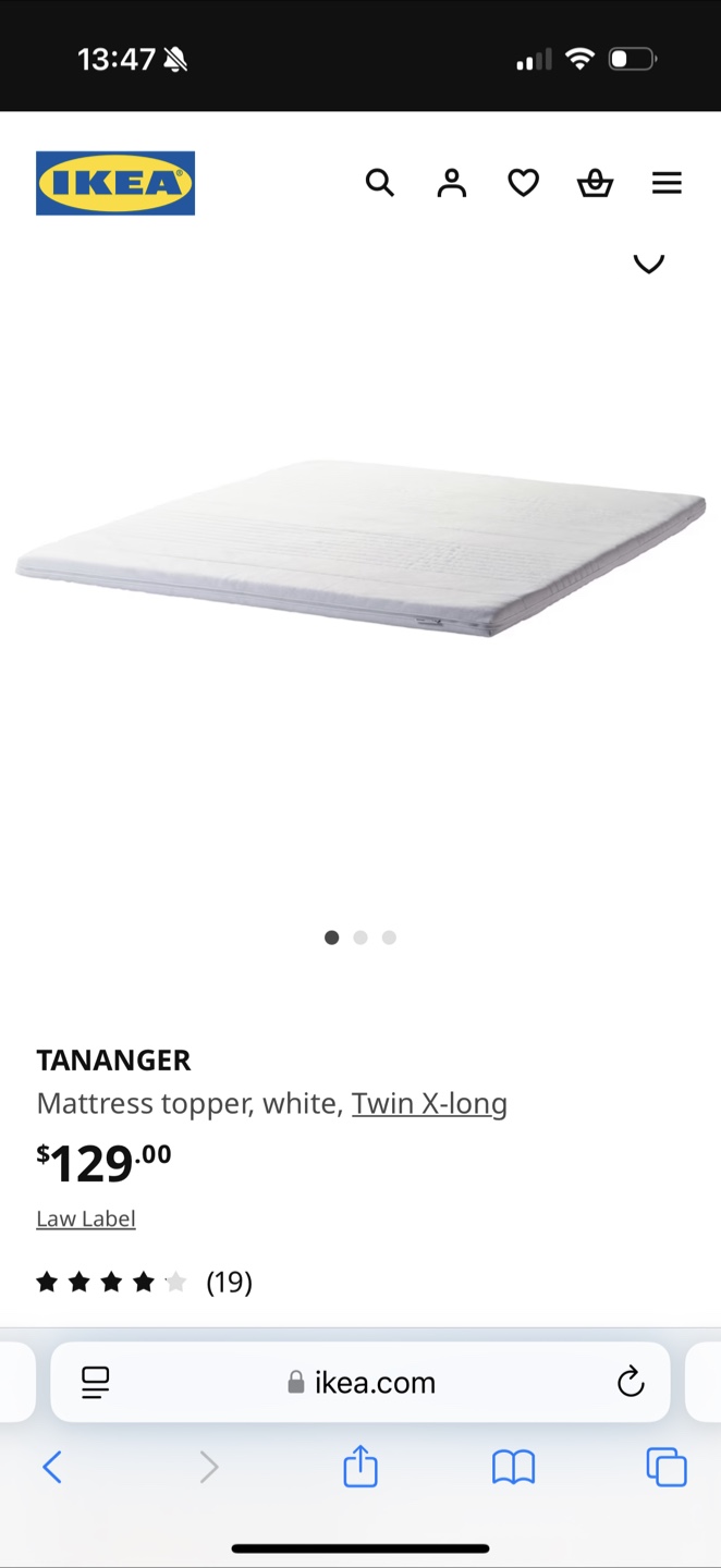 IKEA TANANGER Mattress Topper - photo 2